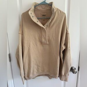 Aerie Getaway Quarter Snap Sweatshirt